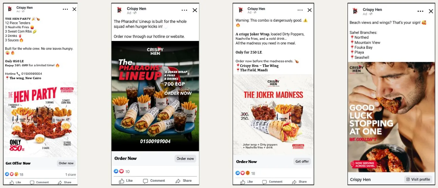 Crispy Hen ad creative